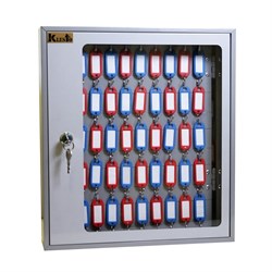 Шкаф для ключей Klesto SKB-102 на 102 ключа, серый, металл/стекло - фото 8776